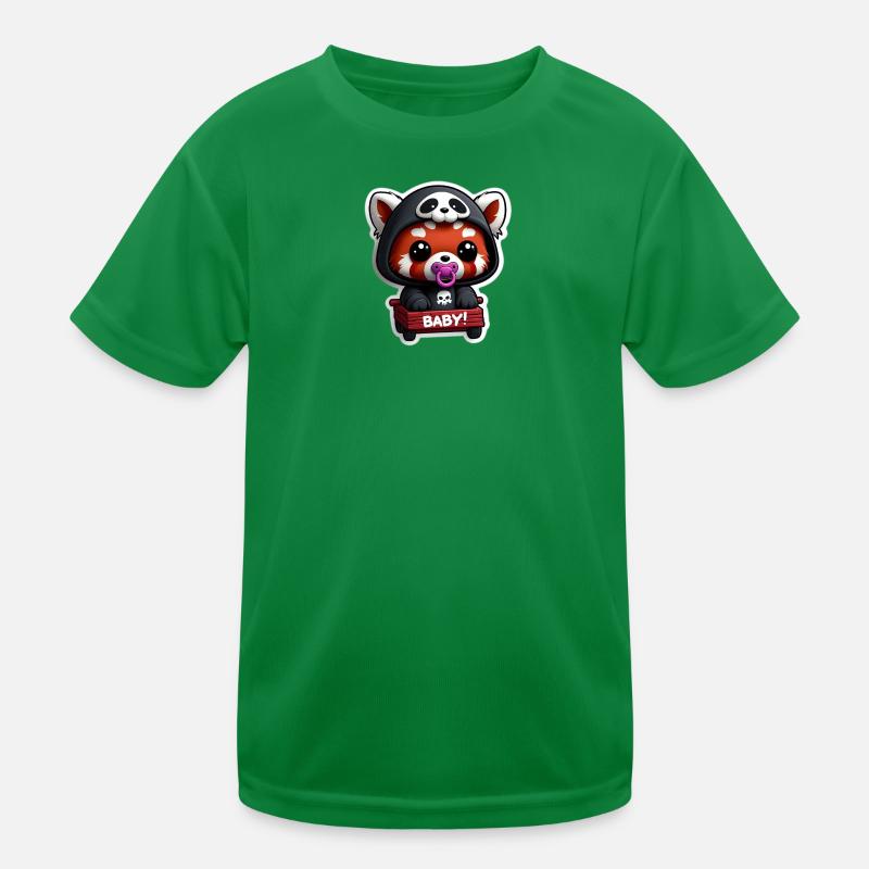 Panda bébé en capuche noir T-shirt sport Enfant