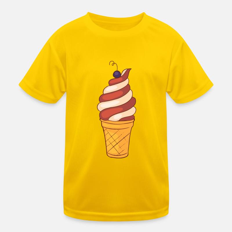 Eis Speiseeis Eiskrem Eiscreme Kugeleis Eisbecher Kinder Funktions-T-Shirt