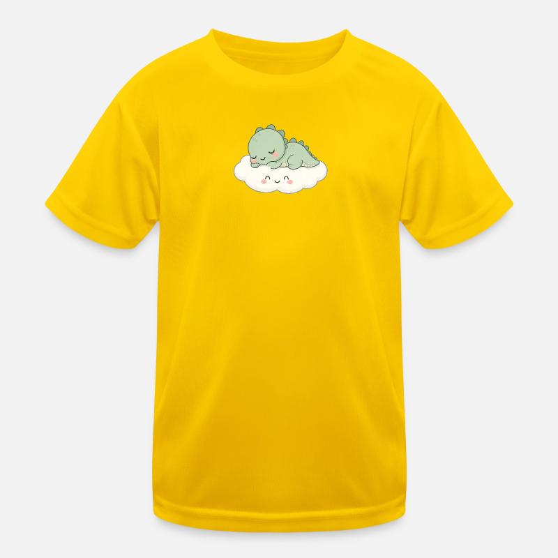 Sleeping dinosaur on cloud Kids Functional T-Shirt
