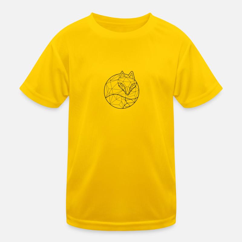 Fox Graph - Kinder Funktions-T-Shirt - Eigelb