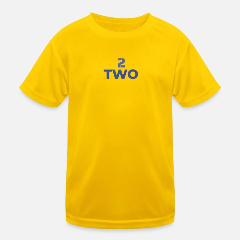 BUCHSTABE NUMMER 2 DESIGN UND TYPOGRAFIE SYMBOL Kinder Funktions-T-Shirt
