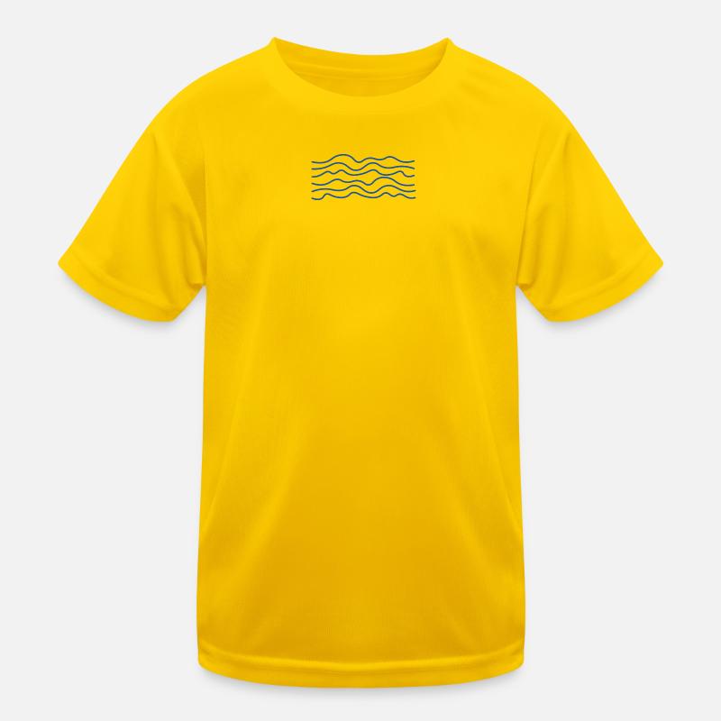 Blaue Welle Kinder Funktions-T-Shirt