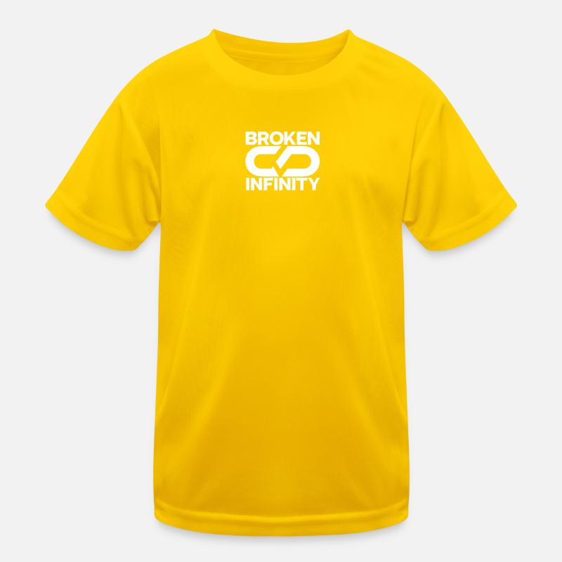 broken_infinity_white - Kids Functional T-Shirt - egg yellow