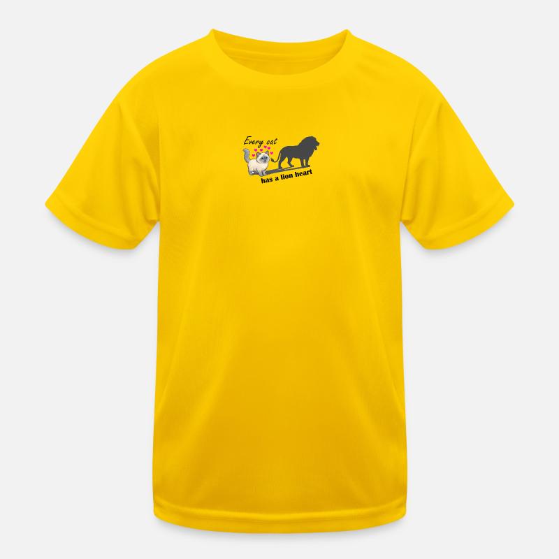 Chaque chat a un cœur de lion T-shirt sport Enfant