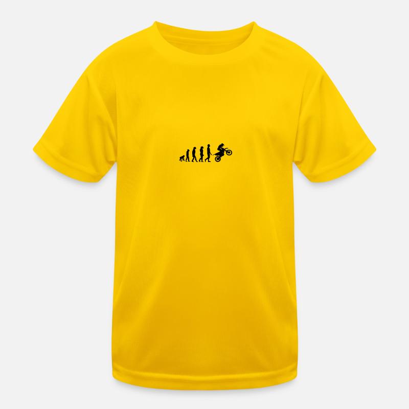 Évolution du motocross - T-shirt sport Enfant - jaune d'œuf