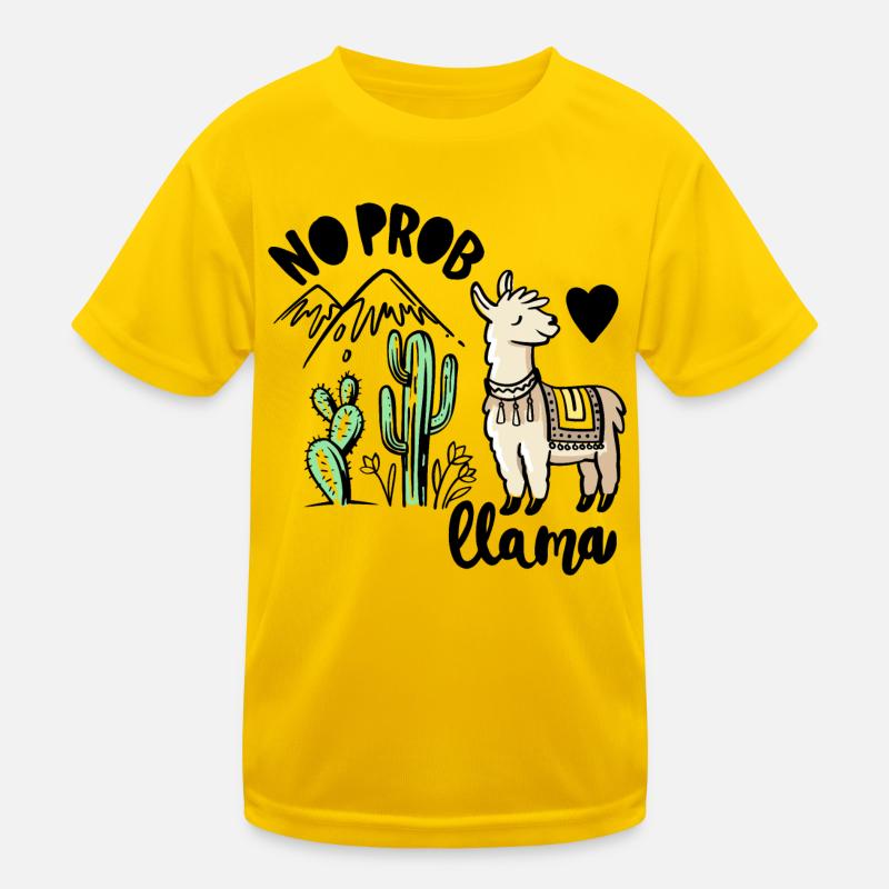 No Prob Llama Kinder Funktions-T-Shirt