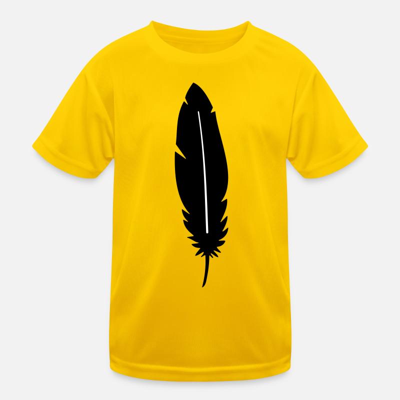 Feder silhouette Kinder Funktions-T-Shirt