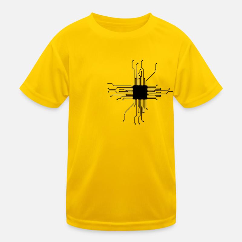 CPU Heart Computer Chip Geek Computer Nerd Cadeau T-shirt sport Enfant