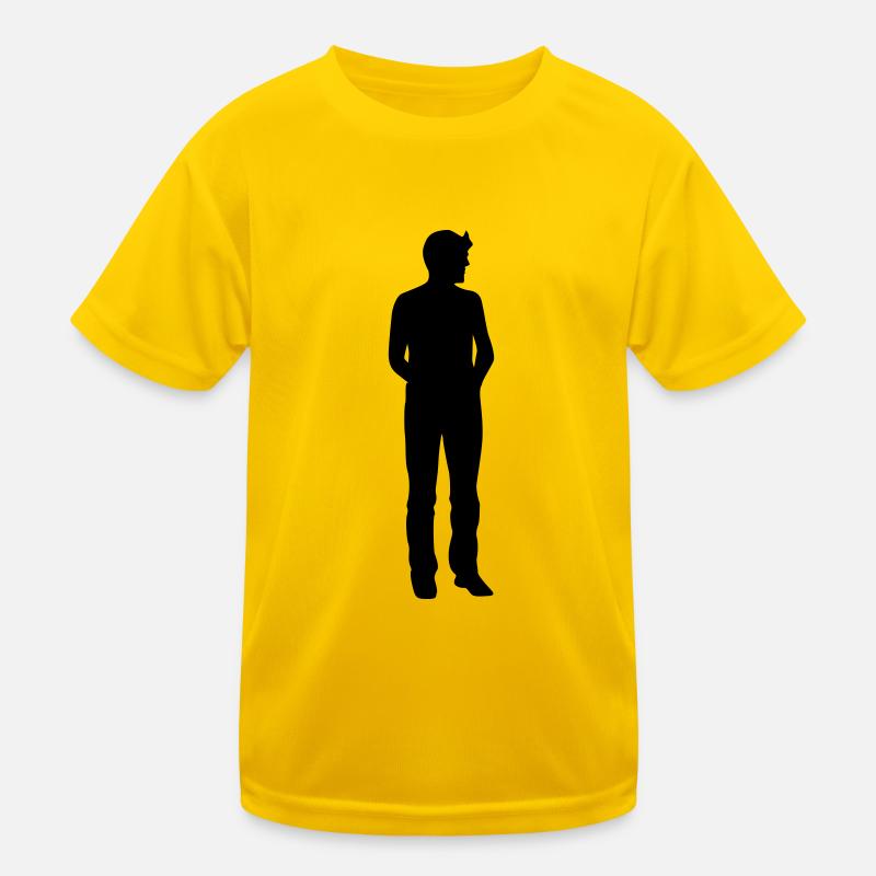 Man body Silhouette vector design Kids Functional T-Shirt