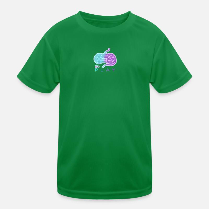 Neon Retro Controller Nostalgie Kinder Funktions-T-Shirt