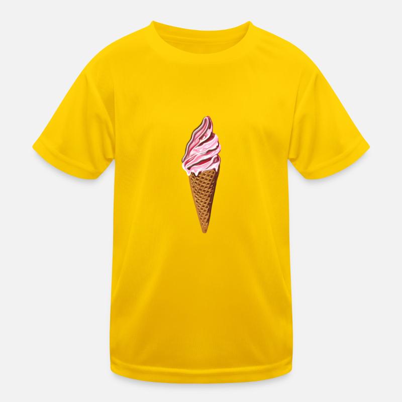 Ice cream cone - Kids Functional T-Shirt - egg yellow