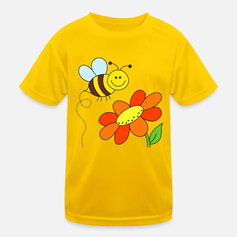 Abeille avec fleur T-shirt sport Enfant