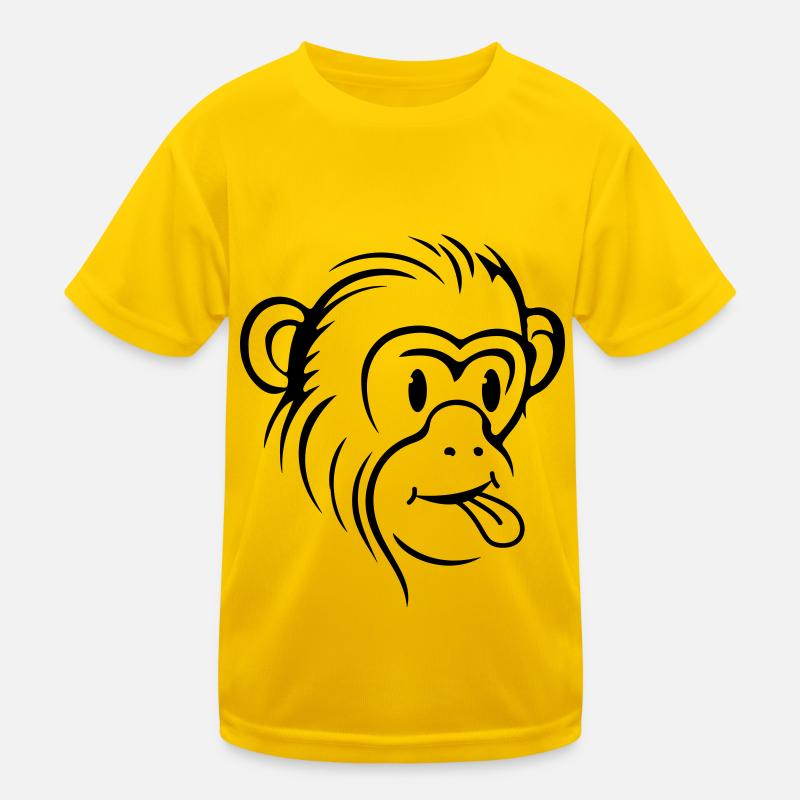 Monkey Funny - Kids Functional T-Shirt - egg yellow