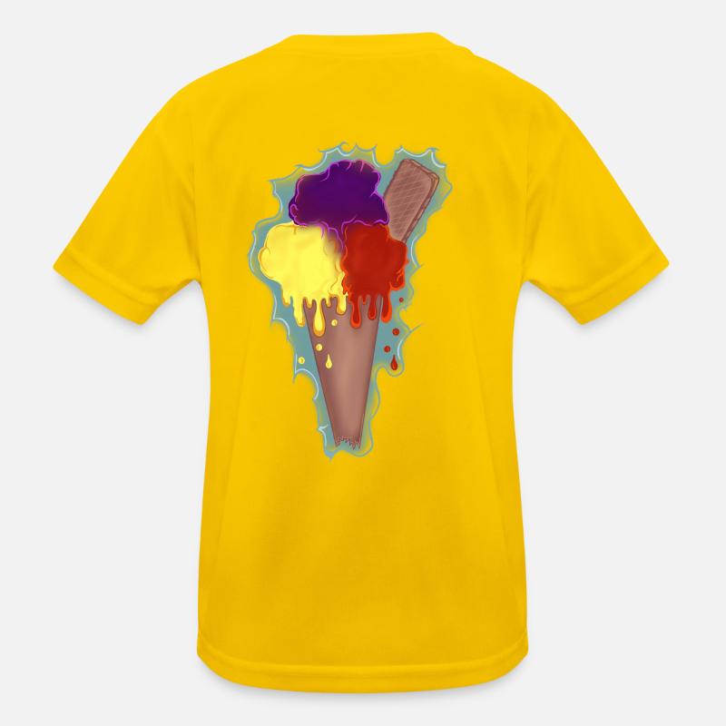 Regenbogen Eis  Kinder Funktions-T-Shirt