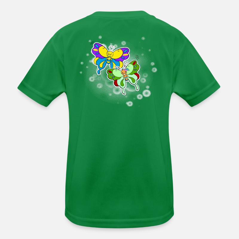 Deux papillons avec nuage de pixels T-shirt sport Enfant