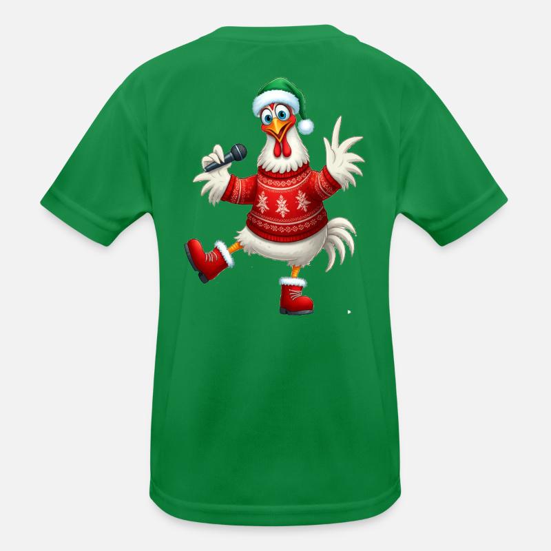 Urlaub Singende Henne Pullover Kinder Funktions-T-Shirt