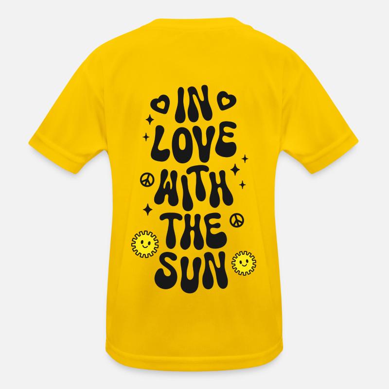 In love with the sun Spruch Trendy Retro Peace Kids Functional T-Shirt