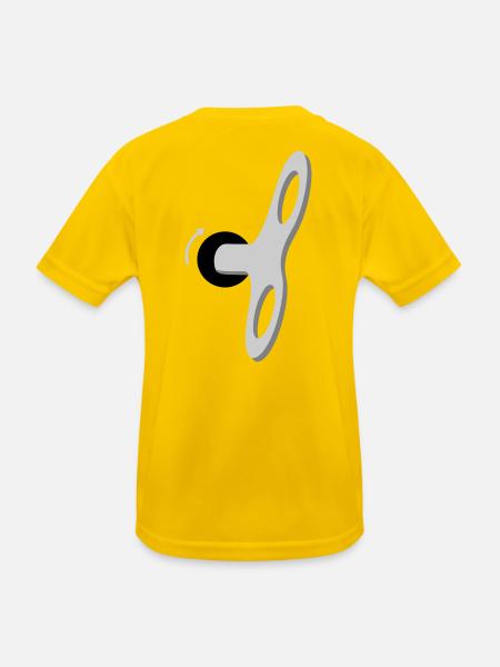 Der Mensch ist eine Maschine - Kinder Funktions-T-Shirt - Eigelb