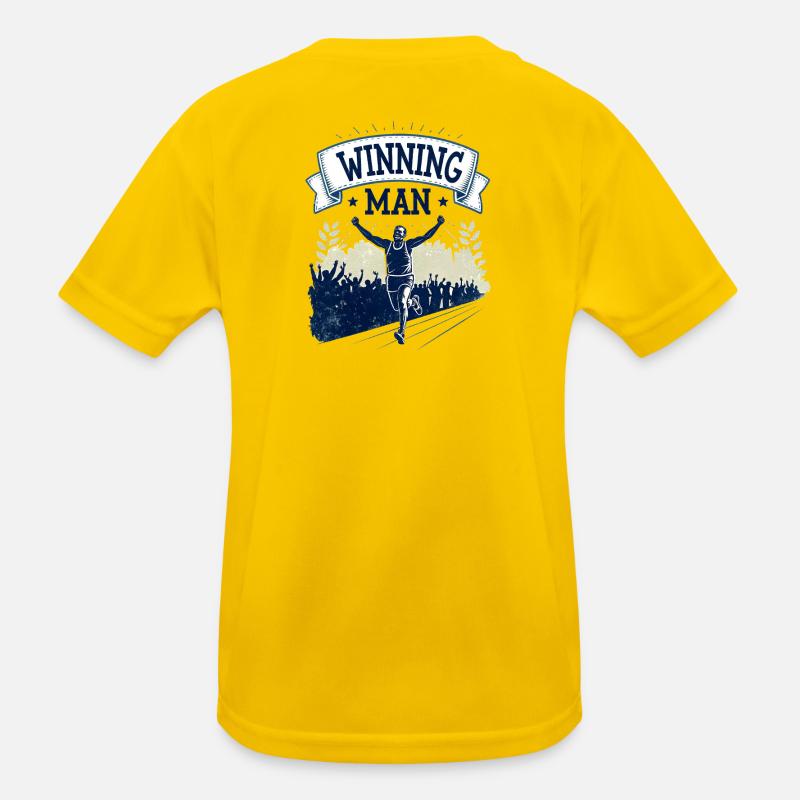 Siegerläufer | Winning Man Kinder Funktions-T-Shirt