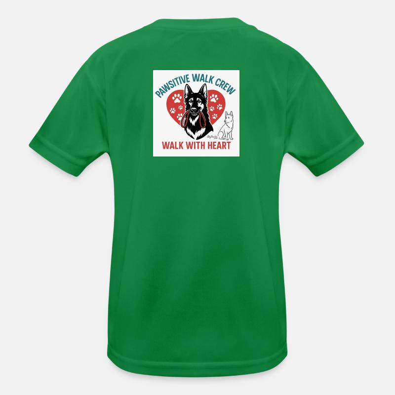 Pawsitive Walk Crew Herzpfoten Kinder Funktions-T-Shirt