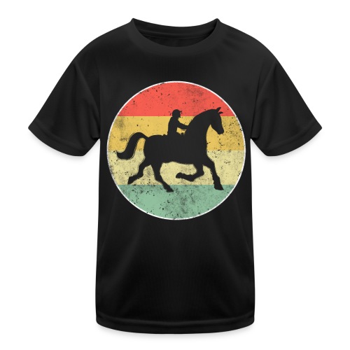 Pferd Reiten Reiter Retro Reitsport - Kinder Funktions-T-Shirt