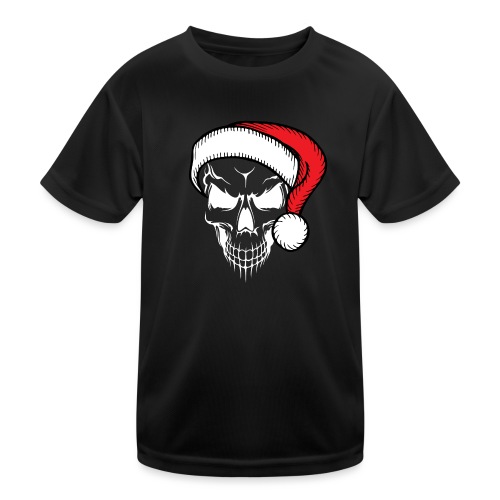 Weihnachten Xmas Totenkopf - Kinder Funktions-T-Shirt