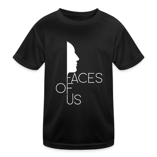 Faces of Us - weiss auf transparent - Kinder Funktions-T-Shirt