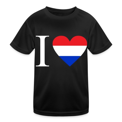 Ik hou van Nederland | Hart met rood wit blauw - Functioneel T-shirt voor kinderen