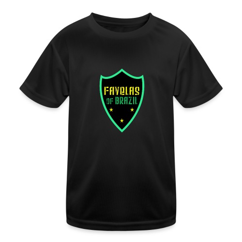 Faveli Brazylii BLACK GREEN DESIGN - Funkcjonalna koszulka dziecięca