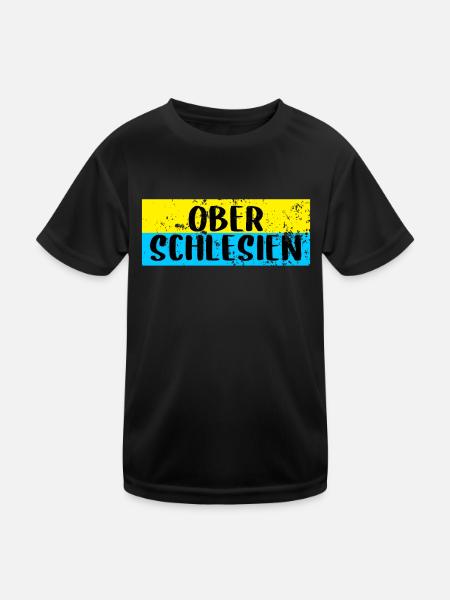 oberschlesien - Kinder Funktions-T-Shirt - Schwarz