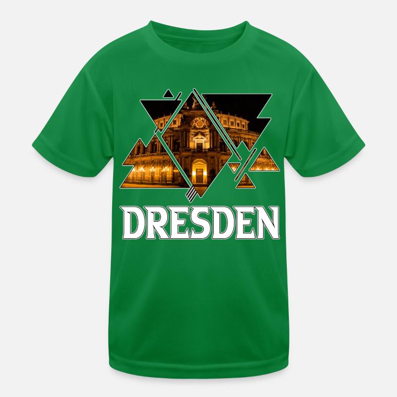Dresden Germany City Skyline Home Love Kids Functional T-Shirt