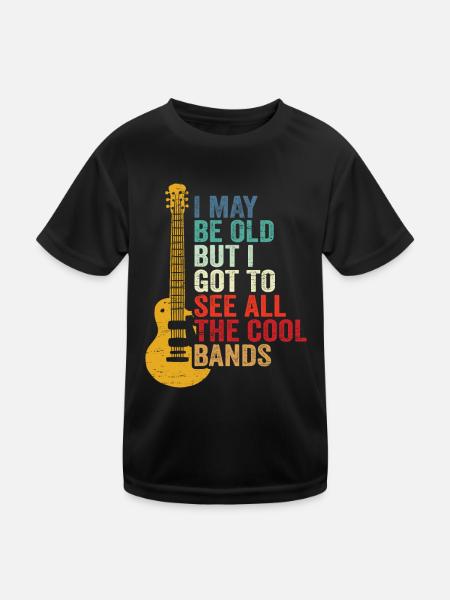 Je suis vieux, mais j’ai besoin de voir les groupes cool - T-shirt sport Enfant - noir - Devant