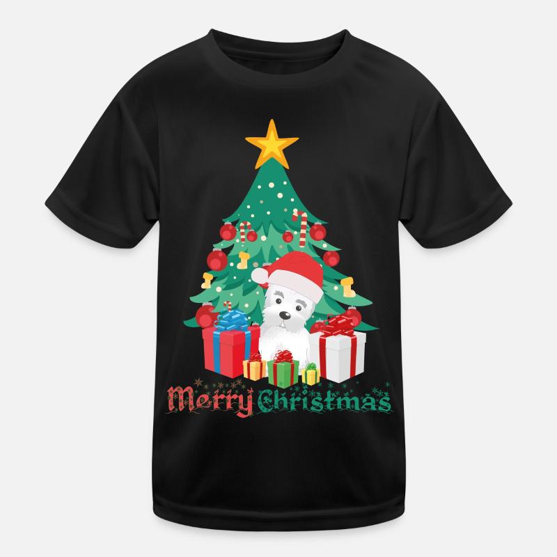 Cadeau de chien de Noël West Highland T-shirt sport Enfant