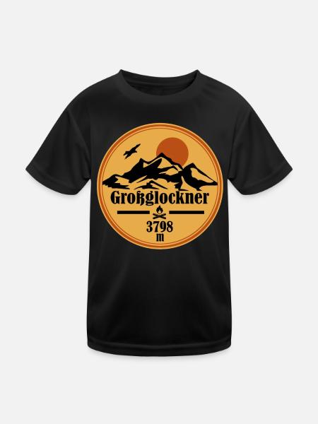 Grossglockner - Kids Functional T-Shirt - black
