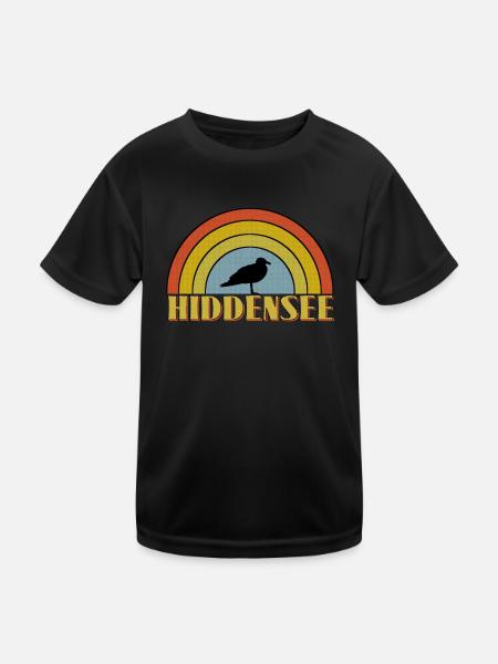 Hiddensee - Kinder Funktions-T-Shirt - Schwarz