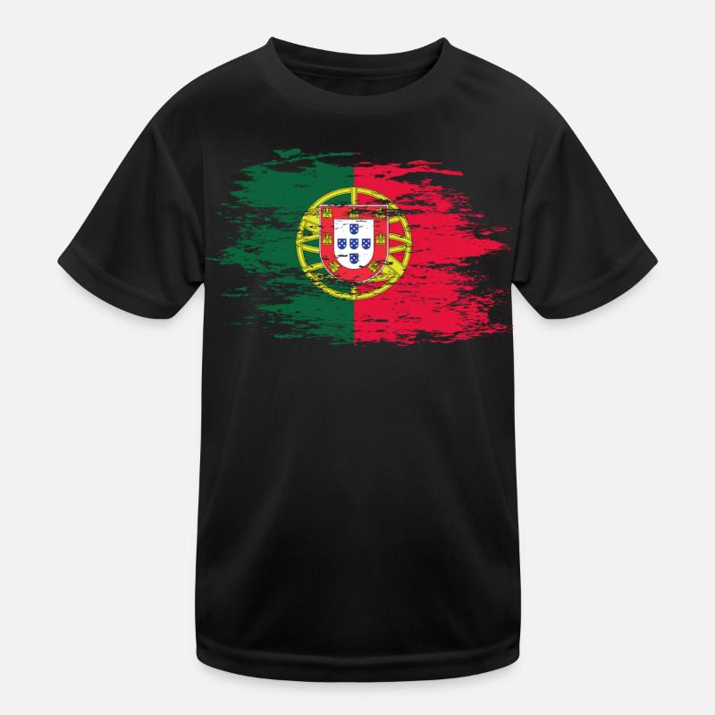 Portugal flag used Kids Functional T-Shirt