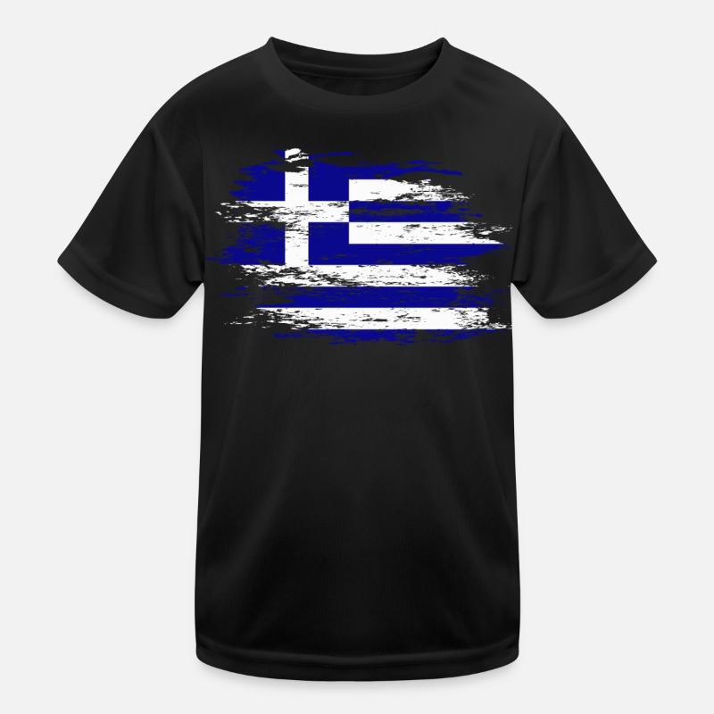 Drapeau de la Grèce utilisé T-shirt sport Enfant