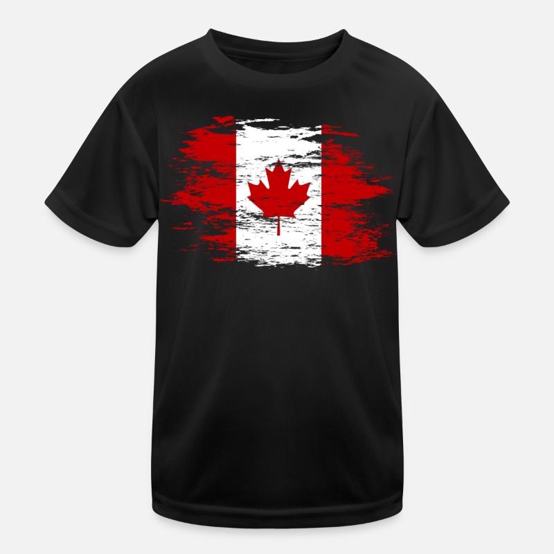 Drapeau du Canada utilisé T-shirt sport Enfant