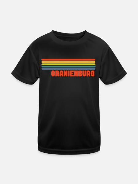 Oranienburg - Kinder Funktions-T-Shirt - Schwarz - Vorne
