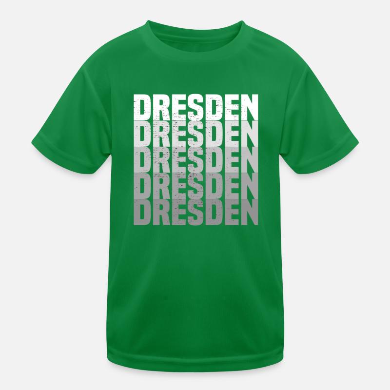 Dresdengrunge schwarz weiß Kinder Funktions-T-Shirt