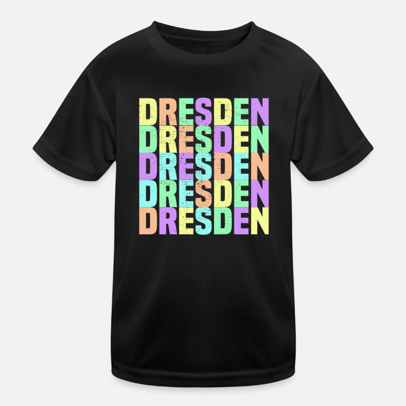 Dresden Regenbogen Kinder Funktions-T-Shirt