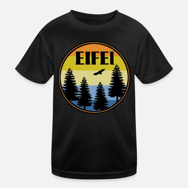 Eifel - Kinder Funktions-T-Shirt - Schwarz