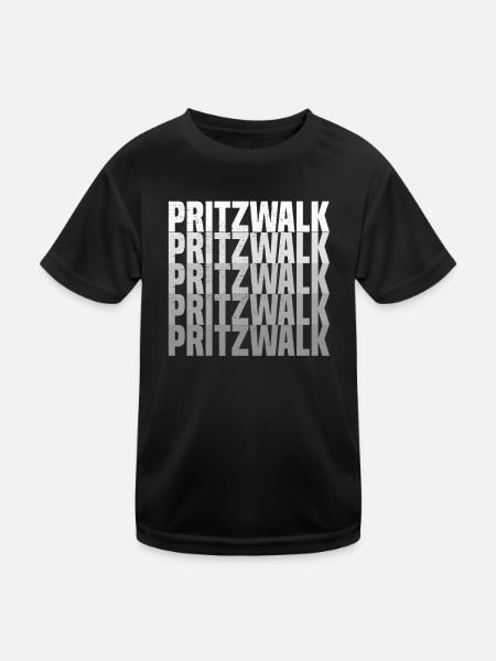 Pritzwalk - Kinder Funktions-T-Shirt - Schwarz - Vorne