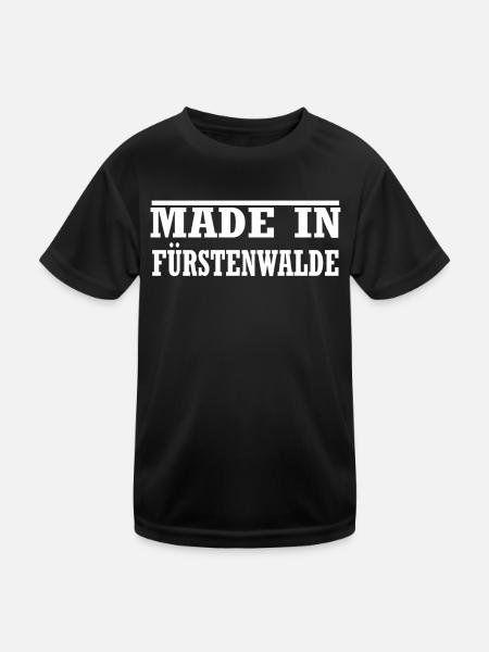 Fürstenwalde Spree - Kinder Funktions-T-Shirt - Schwarz - Vorne