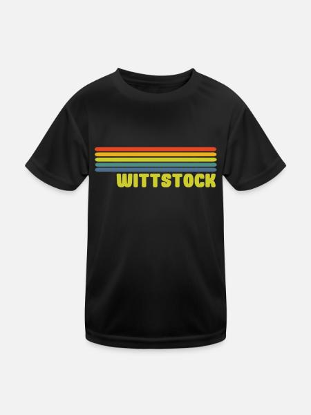 Wittstock - Kinder Funktions-T-Shirt - Schwarz - Vorne