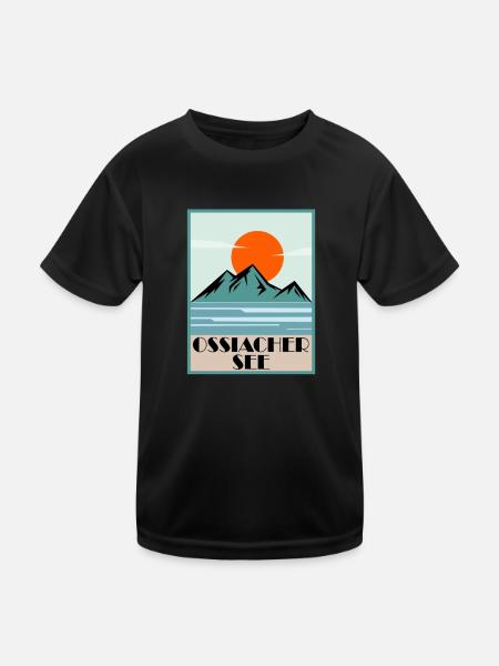 Ossiacher See - Kinder Funktions-T-Shirt - Schwarz - Vorne