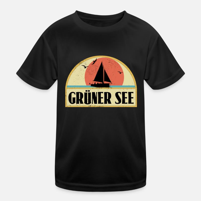 Grüner See Kinder Funktions-T-Shirt