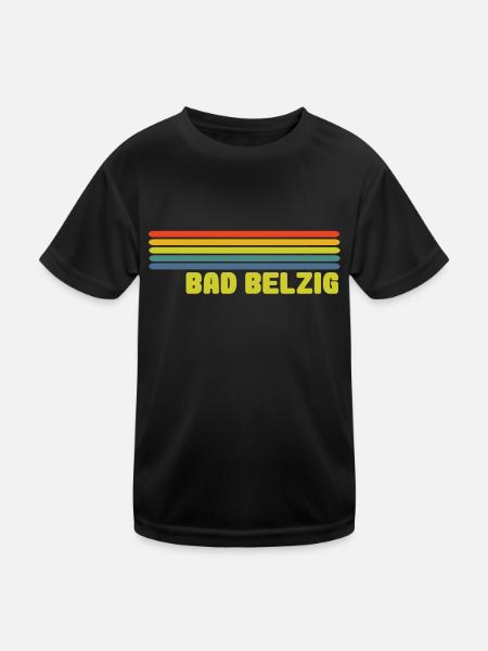 Bad Belzig - Kinder Funktions-T-Shirt - Schwarz - Vorne