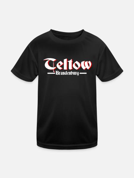 Teltow - Kinder Funktions-T-Shirt - Schwarz - Vorne