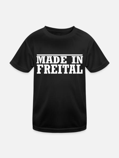 Freital - Kinder Funktions-T-Shirt - Schwarz - Vorne